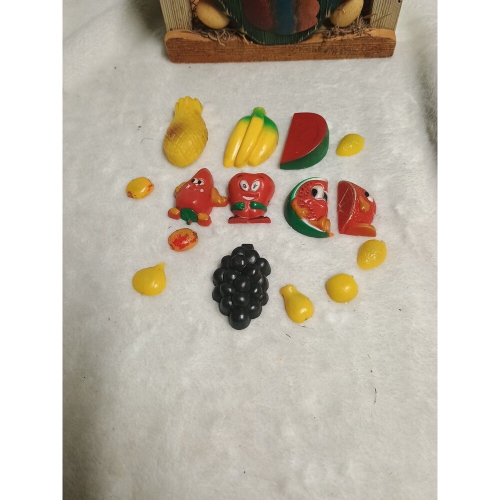 Vintage Refrigerator Magnets Fruits And Veggies With Faces Lot 15